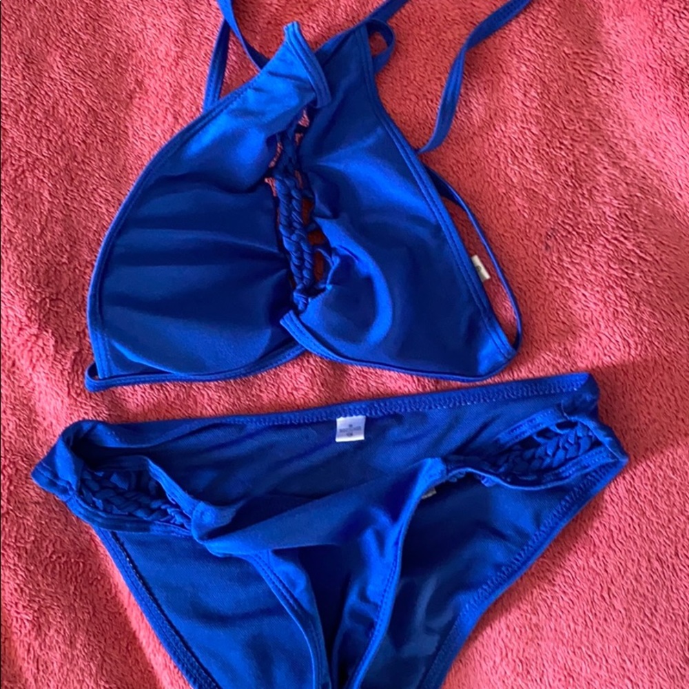 Bold blue bikini set